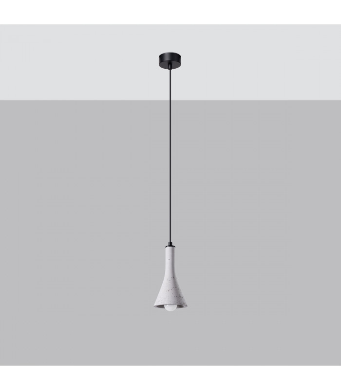 Rea Modern Dome Pendant Ceiling Light Concrete 1x E14-2