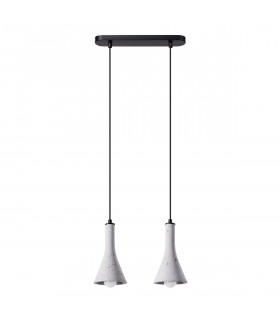 Rea Modern Bar Pendant Ceiling Light Concrete 2x E14-1