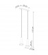 Rea Modern Bar Pendant Ceiling Light Concrete 2x E14-5