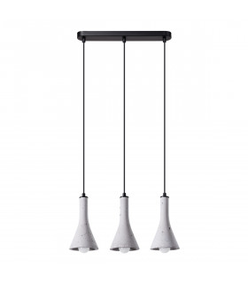 Rea Modern Bar Pendant Ceiling Light Concrete 3x E14-1