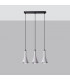 Rea Modern Bar Pendant Ceiling Light Concrete 3x E14-2
