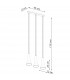 Rea Modern Bar Pendant Ceiling Light Concrete 3x E14-5