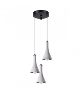 Rea Modern Cluster Pendant Ceiling Light Concrete 3x E14-1