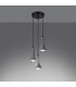 Rea Modern Cluster Pendant Ceiling Light Concrete 3x E14-3