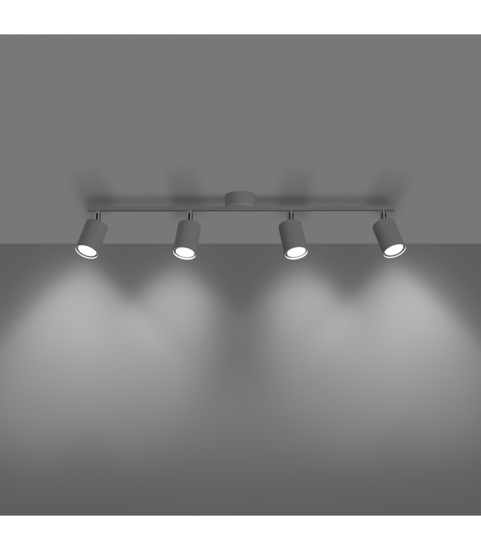 Lemmi Modern Ceiling Spotlight Bar White 4x GU10-3