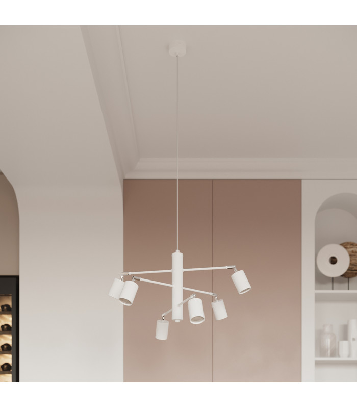 Lemmi Modern Ceiling Spotlight Bar White 4x GU10-8