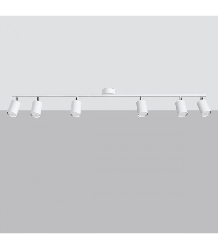 Lemmi Modern Ceiling Spotlight Bar White 6x GU10-2