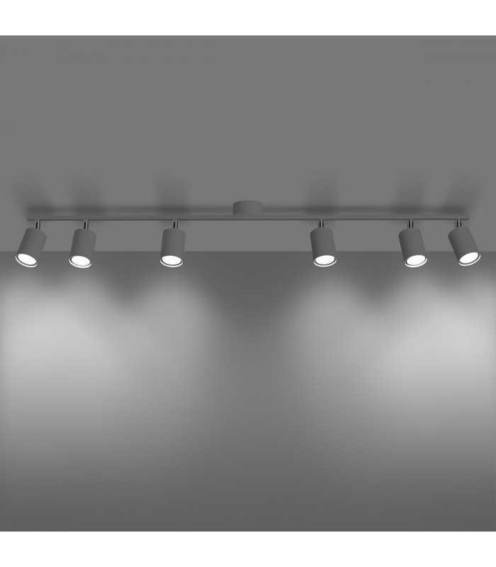 Lemmi Modern Ceiling Spotlight Bar White 6x GU10-3
