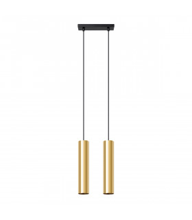 Lagos Modern Bar Pendant Ceiling Light Polished Gold 2x GU10-1