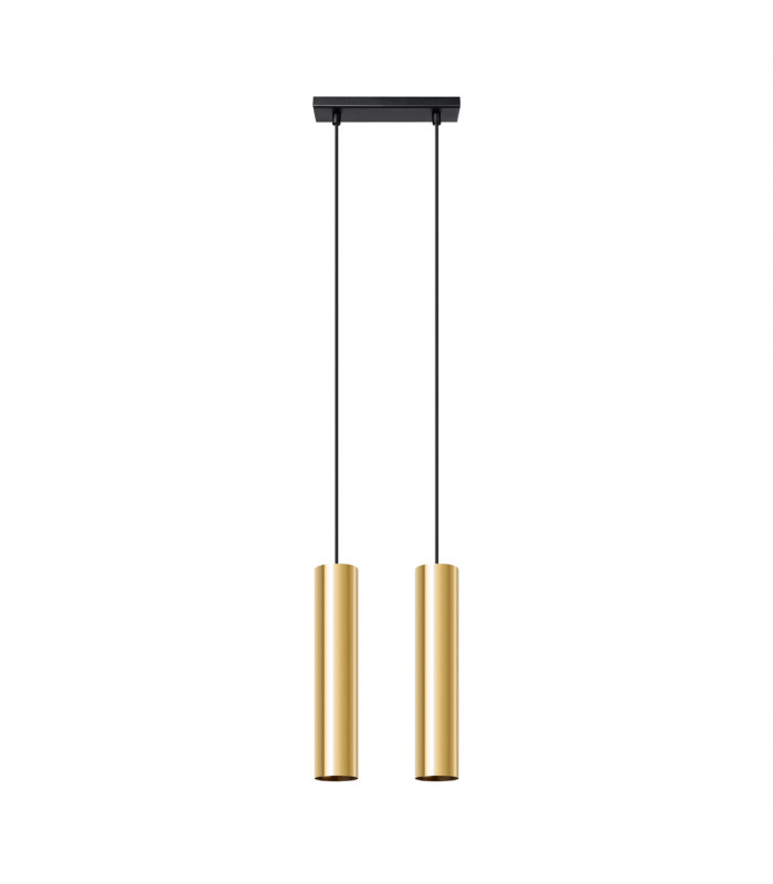 Lagos Modern Bar Pendant Ceiling Light Polished Gold 2x GU10-1