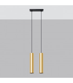 Lagos Modern Bar Pendant Ceiling Light Polished Gold 2x GU10-2
