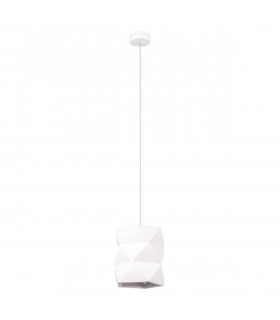 Gobi Modern Slim Pendant Ceiling Light White 1x E27-1