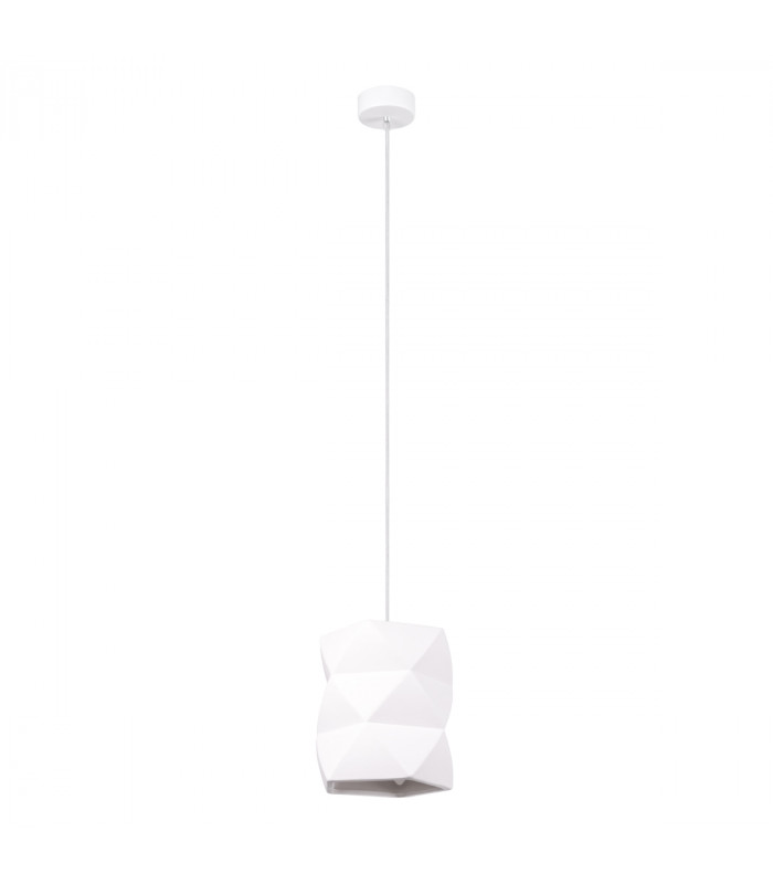 Gobi Modern Slim Pendant Ceiling Light White 1x E27-1