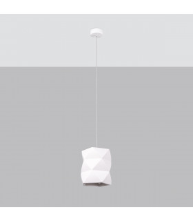 Gobi Modern Slim Pendant Ceiling Light White 1x E27-2