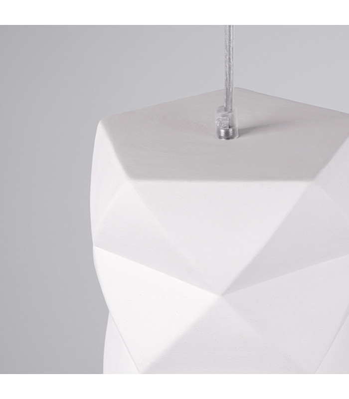 Gobi Modern Slim Pendant Ceiling Light White 1x E27-4