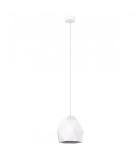 Mint Modern Slim Pendant Ceiling Light White 1x E27-1