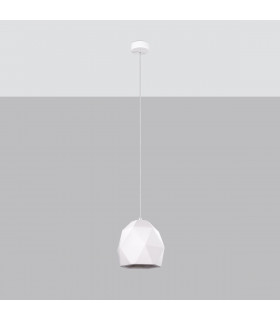 Mint Modern Slim Pendant Ceiling Light White 1x E27-2