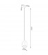 Mint Modern Slim Pendant Ceiling Light White 1x E27-5