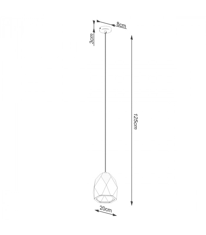 Mint Modern Slim Pendant Ceiling Light White 1x E27-5