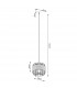 Fost Industrial Wire Frame Pendant Ceiling Light Black 1x E27-5