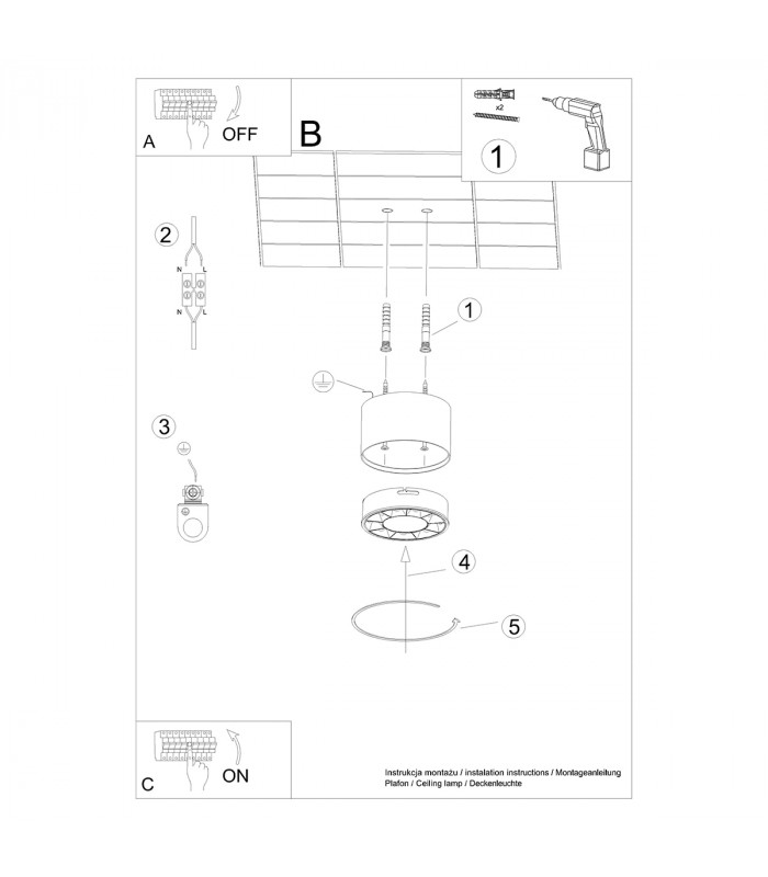 Dio Minimalistic Surface Mounted Downlight Black White-6