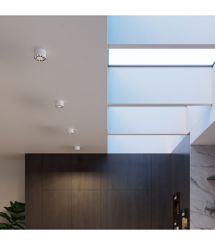 Dio Minimalistic Surface Mounted Downlight Black White-9