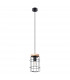 Gotto Industrial Wire Frame Pendant Ceiling Light Black 1x E27-1
