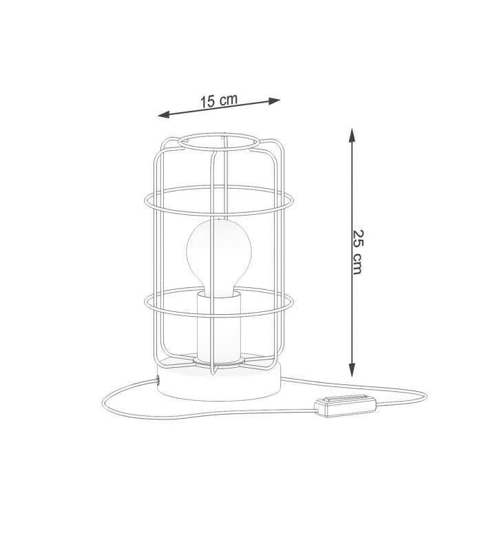 Gotto Industrial Table Lamp Black 1x E27-5