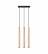 Pastelo Modern Bar Pendant Ceiling Light Wood 3x G9-1