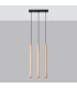 Pastelo Modern Bar Pendant Ceiling Light Wood 3x G9-2