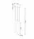 Pastelo Modern Bar Pendant Ceiling Light Wood 3x G9-5
