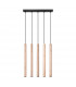 Pastelo Modern Bar Pendant Ceiling Light Wood 5x G9-1