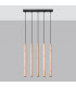 Pastelo Modern Bar Pendant Ceiling Light Wood 5x G9-2