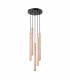 Pastelo Modern Cluster Pendant Ceiling Light Wood 5x G9-1