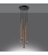 Pastelo Modern Cluster Pendant Ceiling Light Wood 5x G9-3