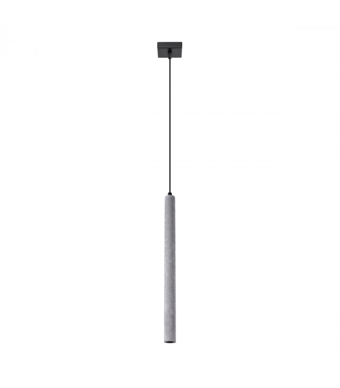 Pastelo Modern Slim Pendant Ceiling Light Concrete 1x G9-1