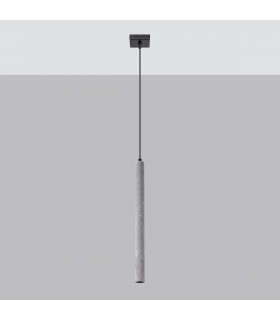 Pastelo Modern Slim Pendant Ceiling Light Concrete 1x G9-2