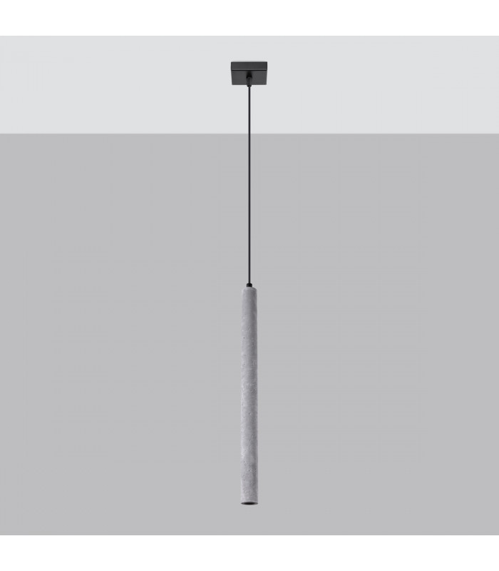 Pastelo Modern Slim Pendant Ceiling Light Concrete 1x G9-2