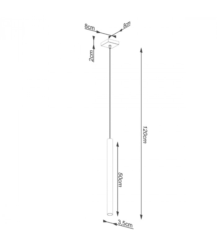 Pastelo Modern Slim Pendant Ceiling Light Concrete 1x G9-5