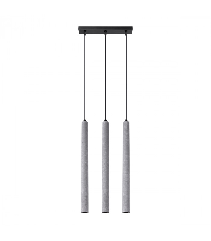 Pastelo Modern Bar Pendant Ceiling Light Concrete 3x G9-1