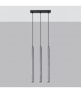 Pastelo Modern Bar Pendant Ceiling Light Concrete 3x G9-2