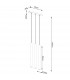 Pastelo Modern Bar Pendant Ceiling Light Concrete 3x G9-5