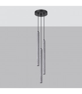 Pastelo Modern Cluster Pendant Ceiling Light Concrete 3x G9-2