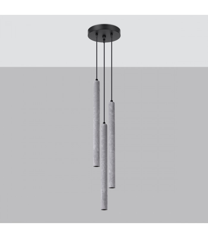 Pastelo Modern Cluster Pendant Ceiling Light Concrete 3x G9-2