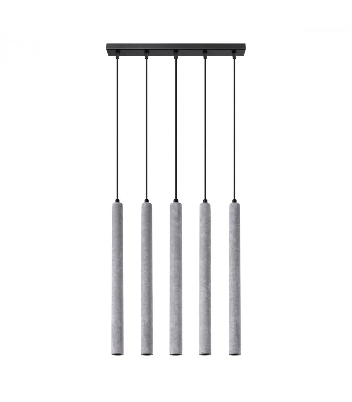 Pastelo Modern Bar Pendant Ceiling Light Concrete 5x G9-1