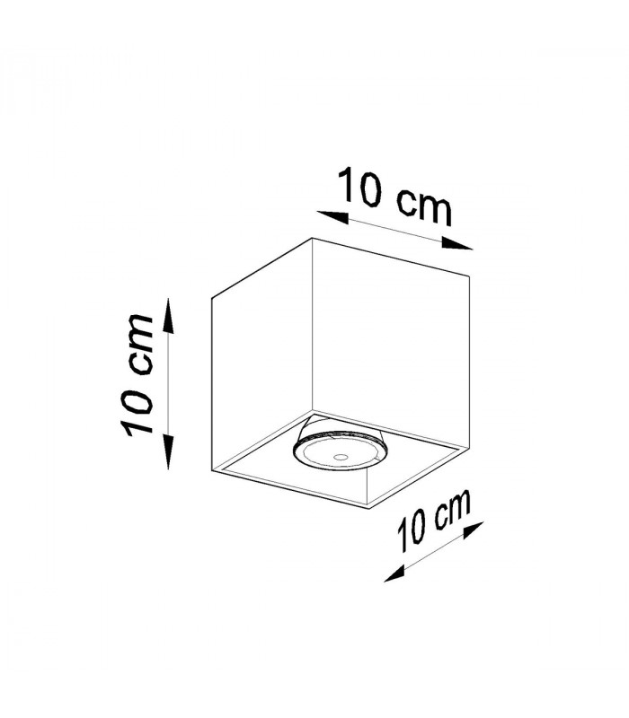 Hati Square Minimalistic Surface Mounted Downlight White 1x GU10-5