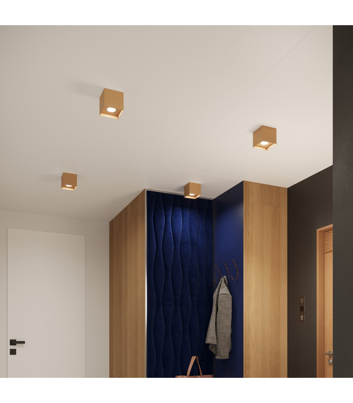 Hati Square Minimalistic Surface Mounted Downlight Gold 1x GU10-9