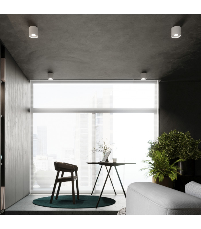Mika Round Minimalistic Surface Mounted Downlight White 1x GU10-8