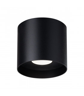 Mika Round Minimalistic Surface Mounted Downlight Black 1x GU10-1