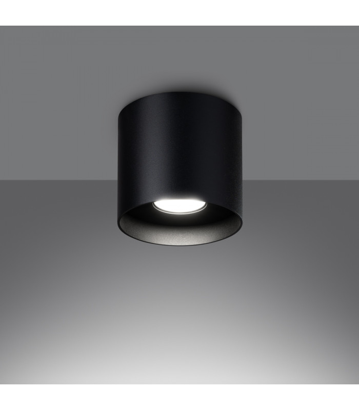 Mika Round Minimalistic Surface Mounted Downlight Black 1x GU10-3